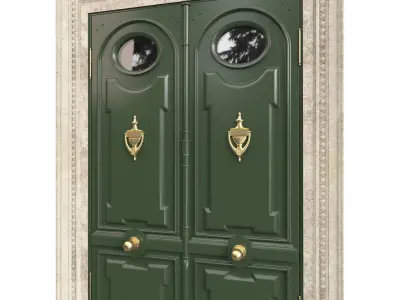 Entrance classic door 87 3D model
