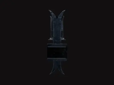 Medieval Torch V08 Low-poly 3D model