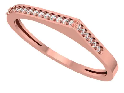 Solitaire Women Light Weight Band Ring 3D print model 45