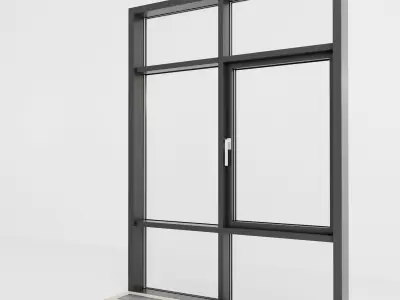 Panoramic glazing Stained glass 72 Low-poly 3D model