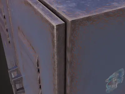 Rusty metal box 3D model