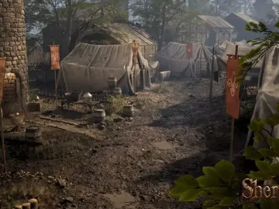 Modular Medieval Town Low-poly 3D model