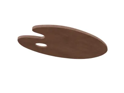 Artist Palette v1 001 Low-poly 3D model