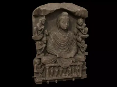 Ancient Buddha Altar 3D model