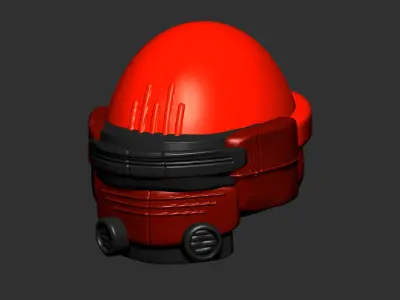helmet high poly sculpt 3d printable ver 7 3D model 3D model
