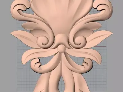 European furniture 3D relief models for CNC wood engraving E234 3D model