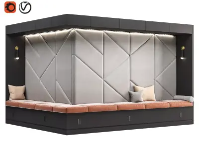 Restaurant and Office Lobi  Seating 12 3D model