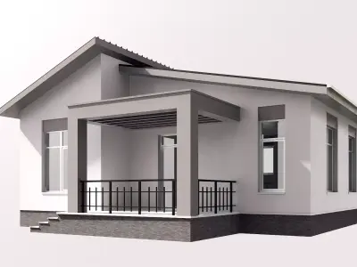 houses Low-poly 3D model