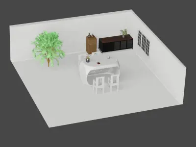 3d guest room 3D model