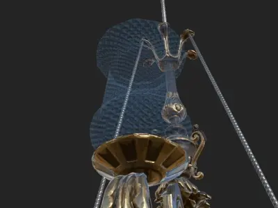 Chandelier Low-poly 3D model 3