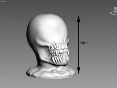 Alien beast concept headphone Stand 3D print model