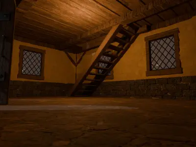 Medieval Blacksmith House  Detailed GameReady 3D Asset Low-poly 3D model