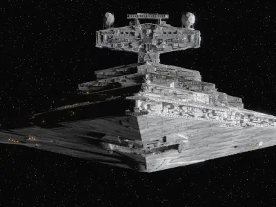 Star Destroyer Imperial II similar class 3D model
