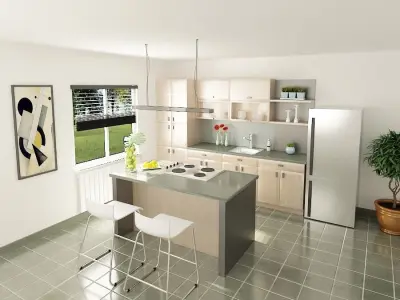 Kitchen 02 3D model