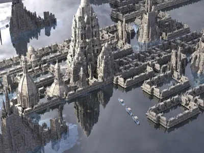 Jerusalem Inspired assassins Creed influenced Kit bash 3D model