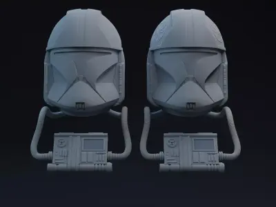 P1 Clone Pilot One-Twelfth Scale Printable Helmet 3D print model