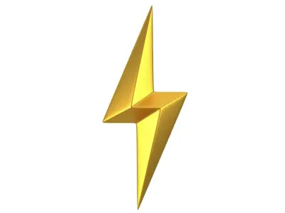 Lightning symbol 01 3D model