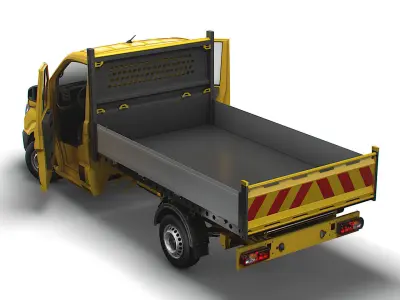 VW Crafter Single Cab Tipper HQ Interior 2023 3D model