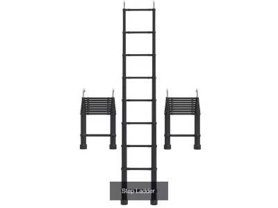 Aluminium Ladder 3D Model Pack