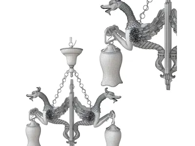 Dragon Sconce Light 3D model
