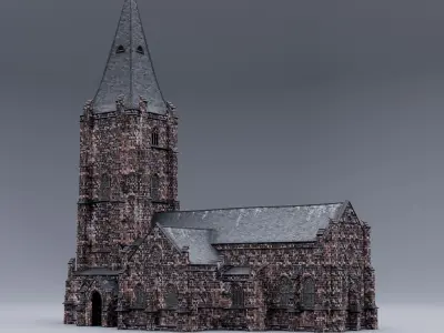 gothic church 3D model buy