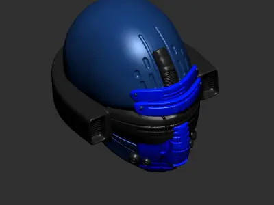 helmet high poly sculpt 3d printable ver 7 3D model 3D model 151