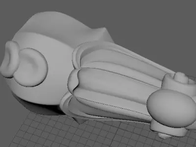 leg High quality 3d models for processing on a cnc machine 3D model 6