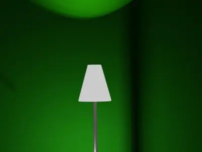 White Minimal Lamp for interior Low-poly 3D model