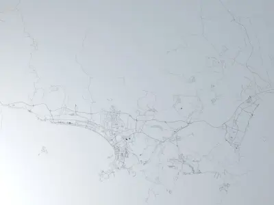 Sanya Road Network and Streets 3D model