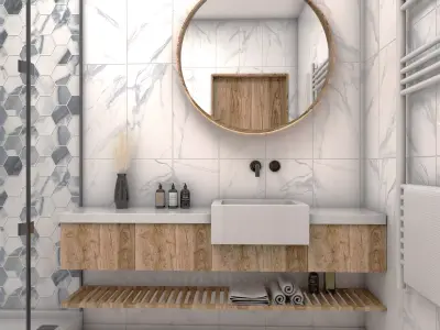 Bathroom Interior for 3ds Max and V-ray Renderer 3D model