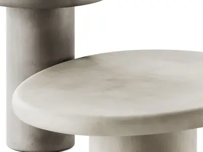 Richmond Interiors Bloomstone Coffee and Side Table 3D model