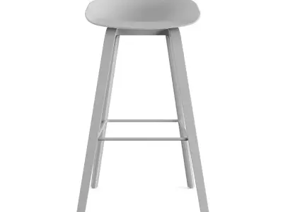 Chaise haute en Bois Free 3D model