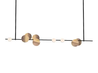 Recommend light fixture with three circles hanging from ceiling 3D model