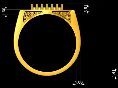 Diamond Ring for Women 3D print model 38