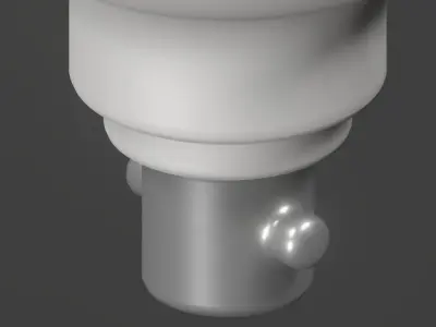 Glowing CFL Lamp 3D model