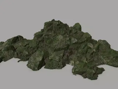 Rock Set Low-poly 3D model 14