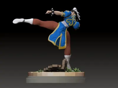 Chun-Li from Street fighter 3D print model