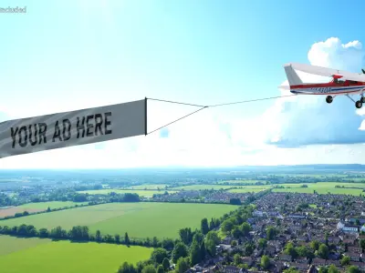  Cessna 150 Aircraft with Advertising Air Banner 