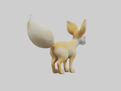 Fennec Fox Model 1 Low-poly 3D model