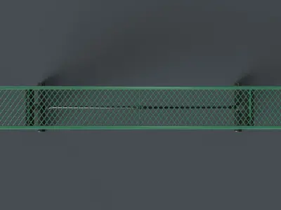Metal Modern Bench 17 PBR Game Ready Low-poly 3D model