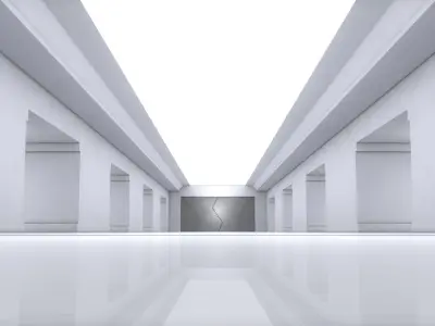  Sci Fi Corridor  Low-poly 3D model