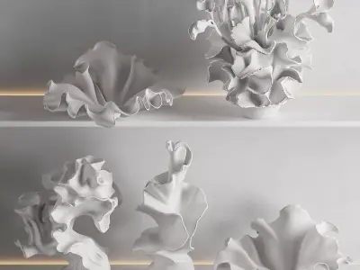 Gypseous decor - 5 models 3D model