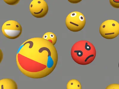 Emojis Emoticon Icon Low-poly 3D model