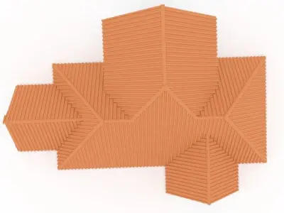 Realistic Roof Shingles 7 3D model