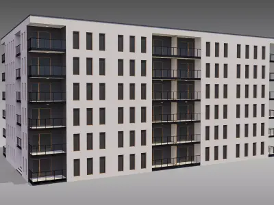 Apartment Building 007 3D model
