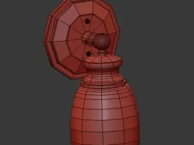 Untitled bathroom light fixture with glass shade 3D model