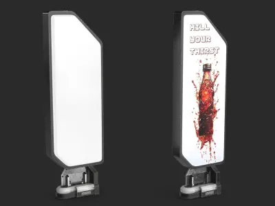 Sci-fi Billboard Sign v3 Low-poly 3D model