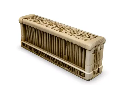 Ornate Balustrade Section Architectural Detail Low-poly 3D model