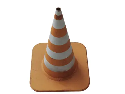 Traffic Cone Free low-poly 3D model 11