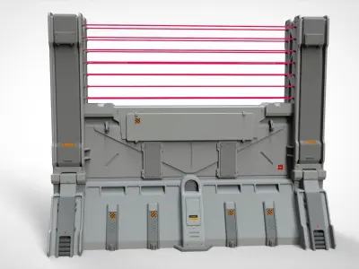 sci-fi Wall 2 3D model